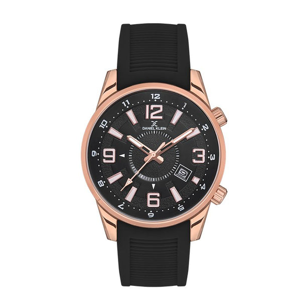 DK Premium Rose Gold black face &,strap DK.1.13451-3